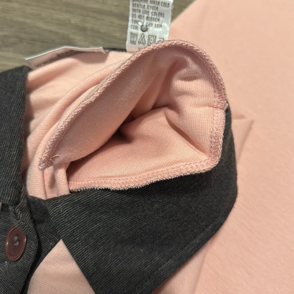 Draper’s &Damon’s‎ Pink and Black Button-Up Shirt  shoulder pads women’s large - Picture 14 of 16